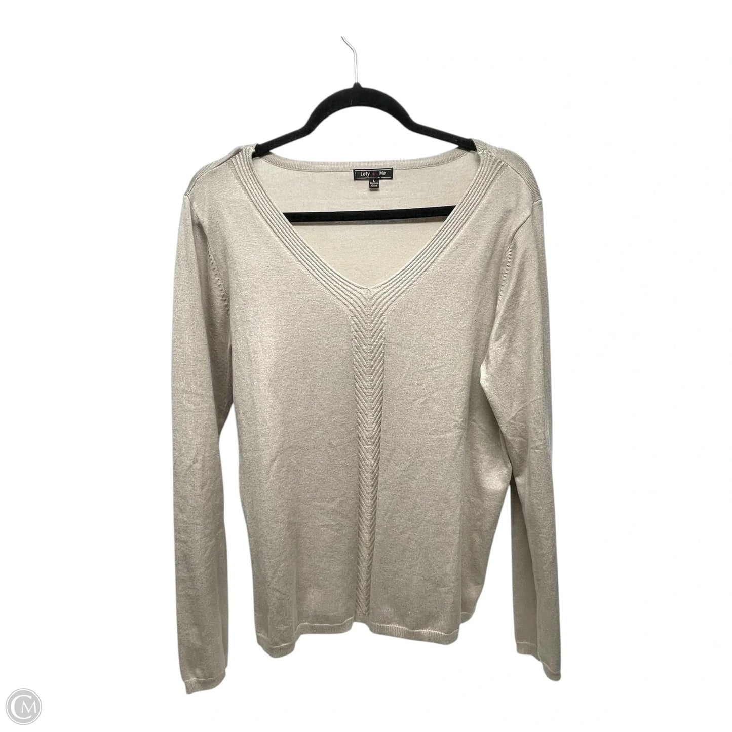 Sweater By Clothes Mentor In Beige, Size: L