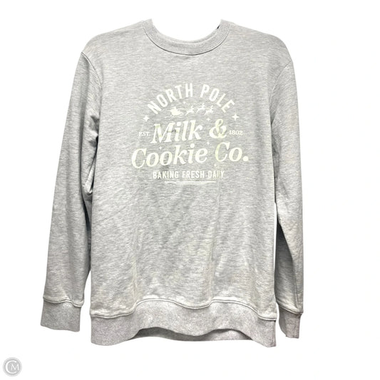 Sweatshirt Crewneck By Clothes Mentor In Grey, Size: S