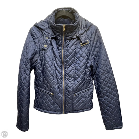 Coat Puffer & Quilted By Ambiance Apparel In Navy, Size: L