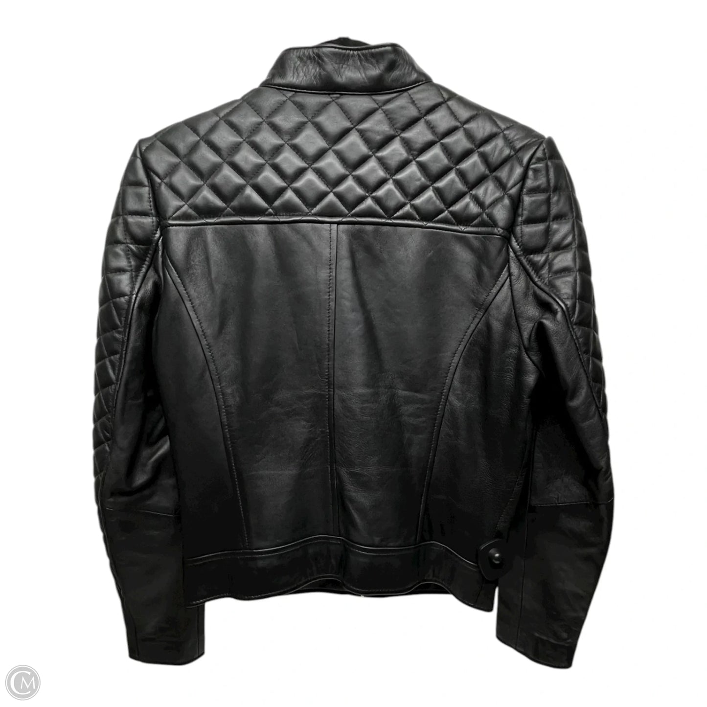 Jacket Moto By Clothes Mentor In Black, Size: S