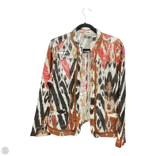 Jacket Other By Chicos In Multi-colored, Size: L