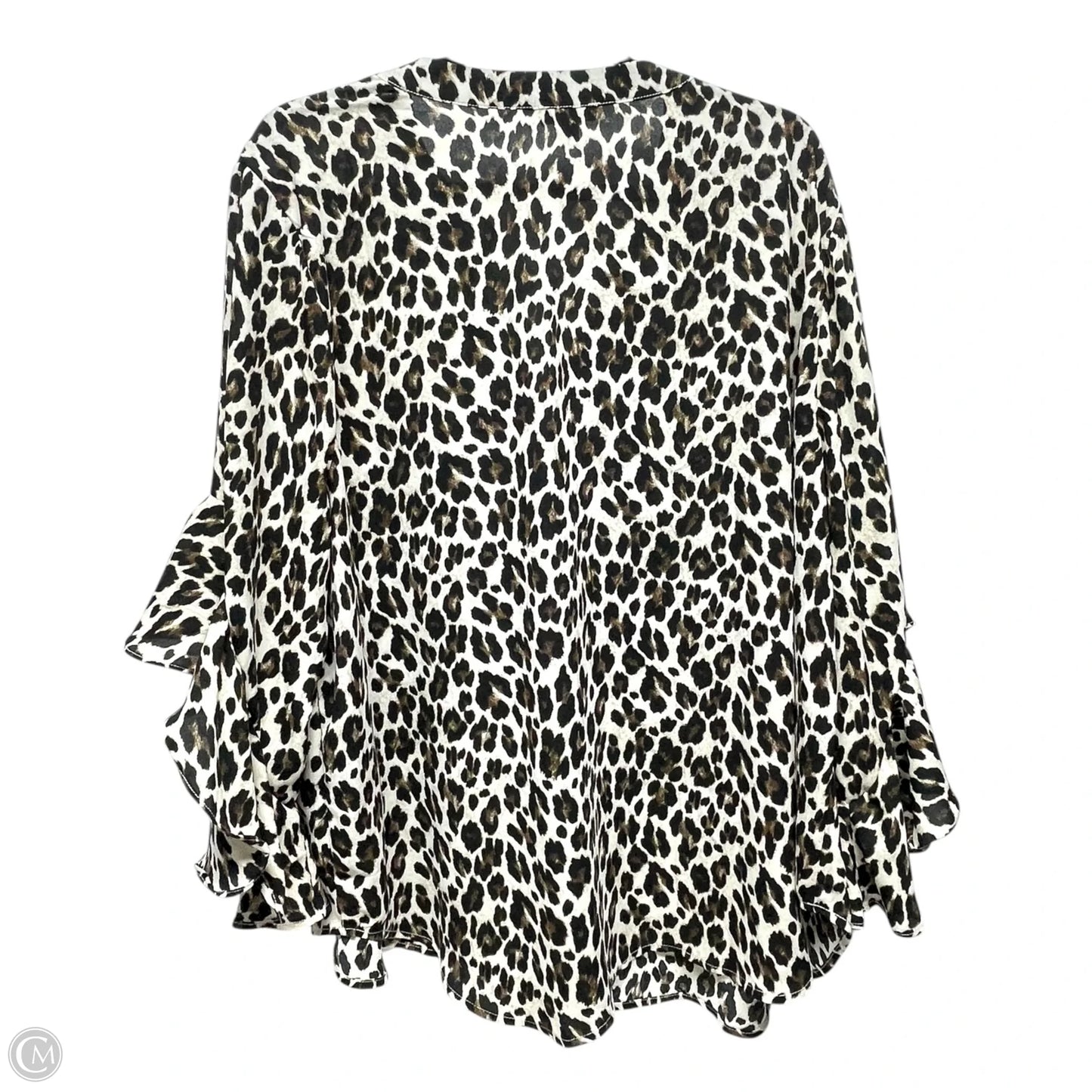 Top Long Sleeve By Vince Camuto In Animal Print, Size: 2x