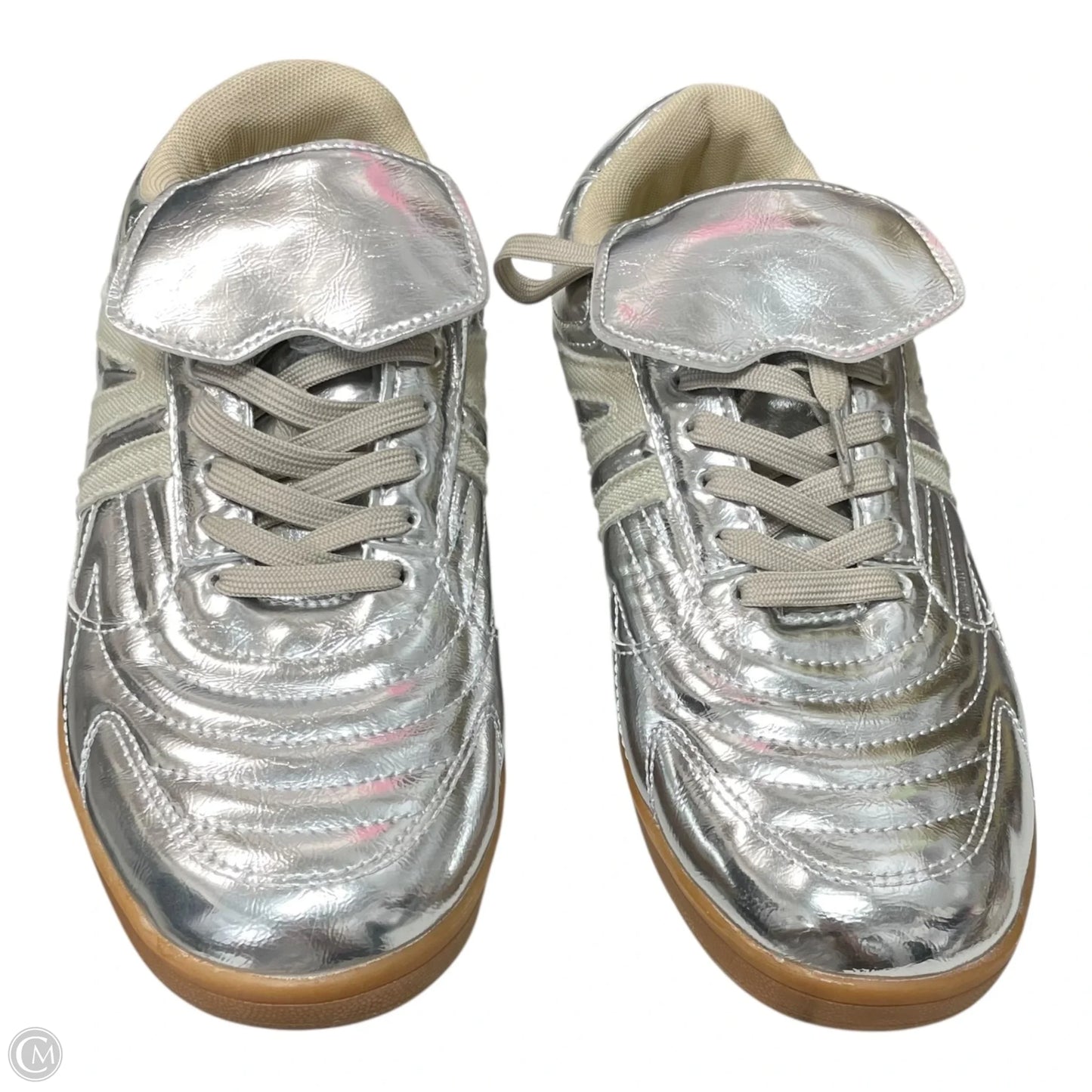 Shoes Sneakers By Steve Madden In Silver, Size: 9