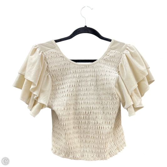 Top Short Sleeve By evolutionary - NEW!  In Cream, Size: Xl