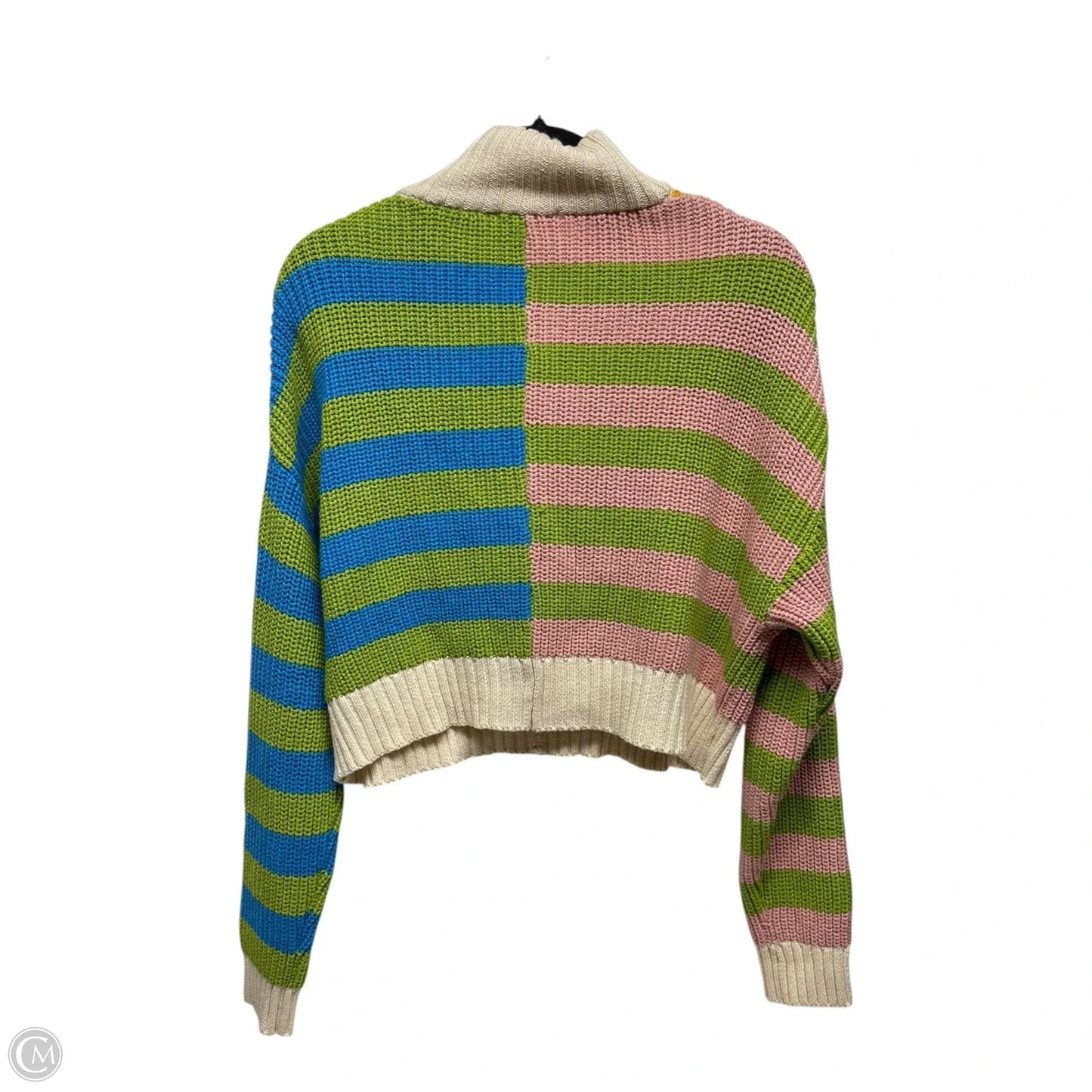 Sweatshirt Crewneck By Dress Forum In Striped Pattern, Size: M