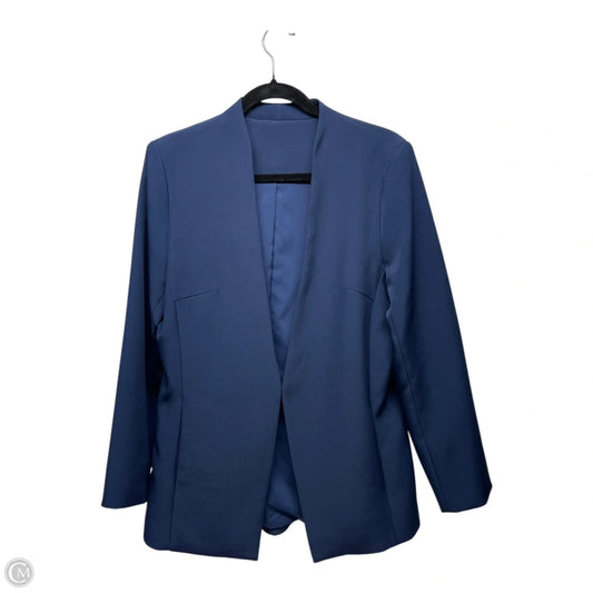 Blazer By Clothes Mentor In Blue, Size: L