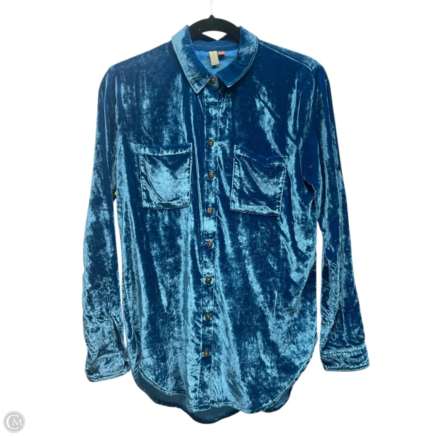 Top Long Sleeve By Anthropologie In Blue, Size: Xs