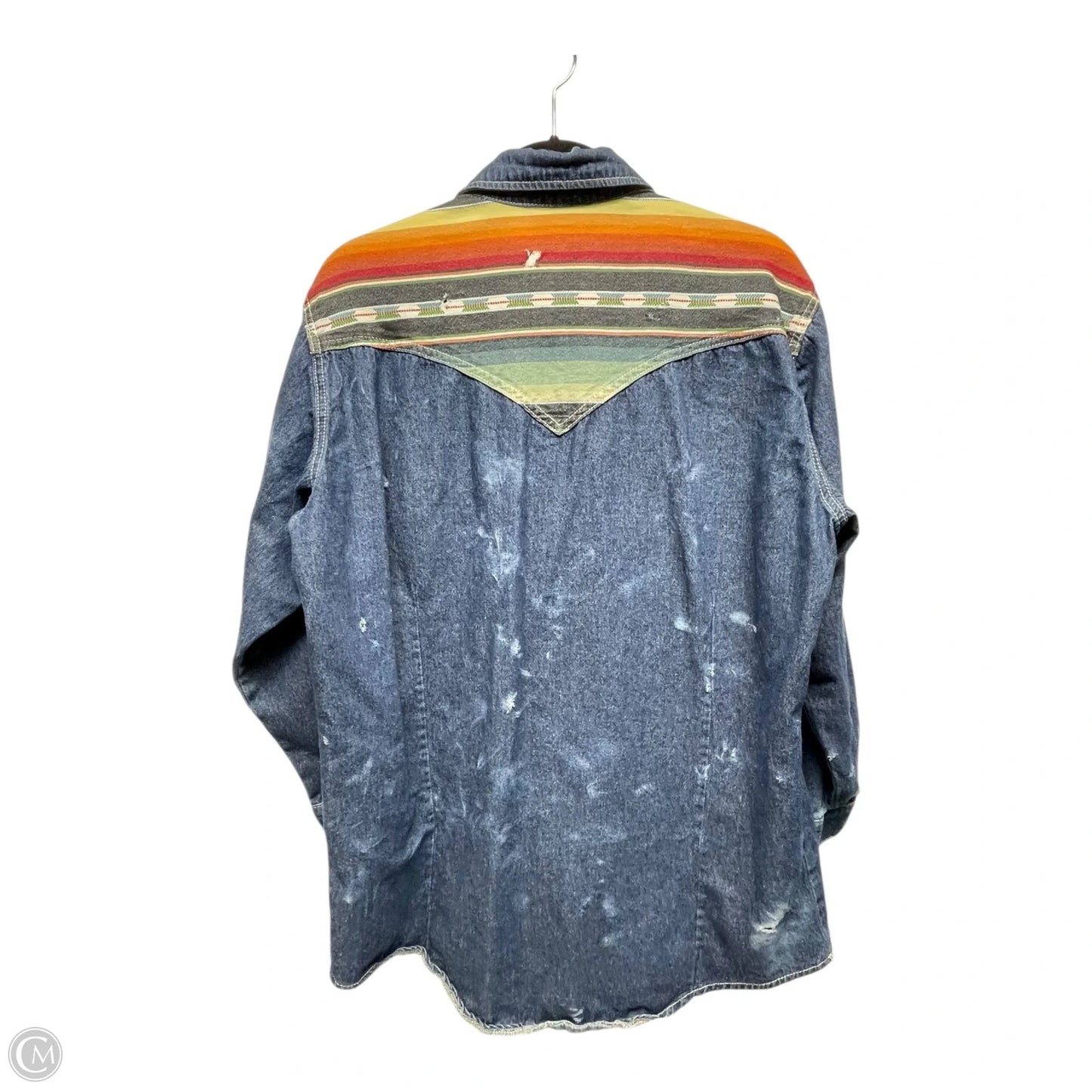 Top Long Sleeve By Lucky & Blessed In Blue Denim, Size: 3x