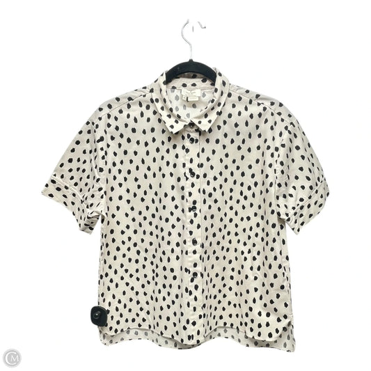 Top Short Sleeve Designer By Kate Spade In Polkadot Pattern, Size: M