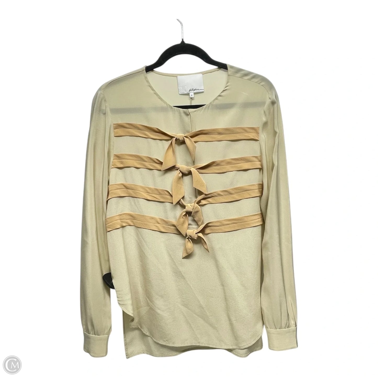 Top Long Sleeve Luxury Designer By 3.1 Phillip Lim In Beige, Size: S