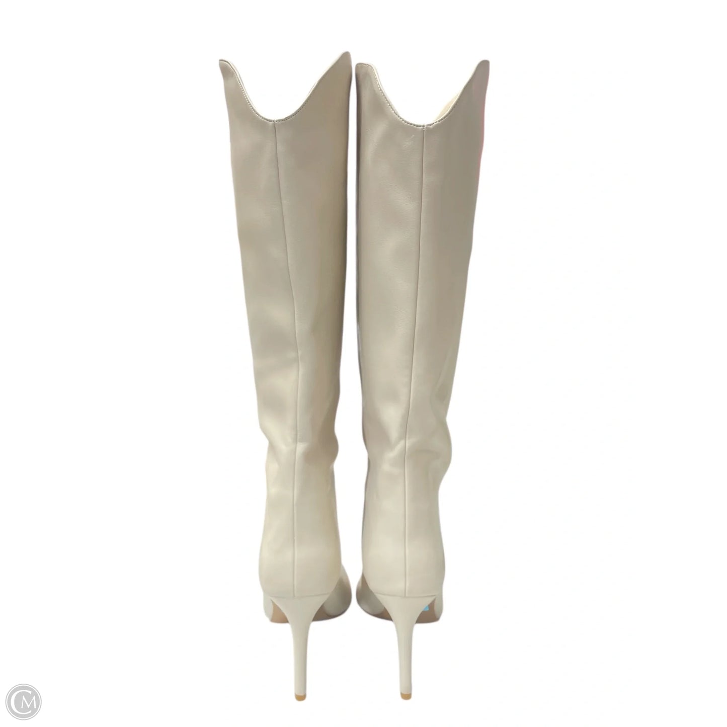 Boots Knee Heels By Chinese Laundry In Ivory, Size: 10