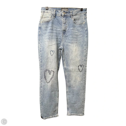 Jeans Straight By Frank Lyman In Blue Denim, Size: S