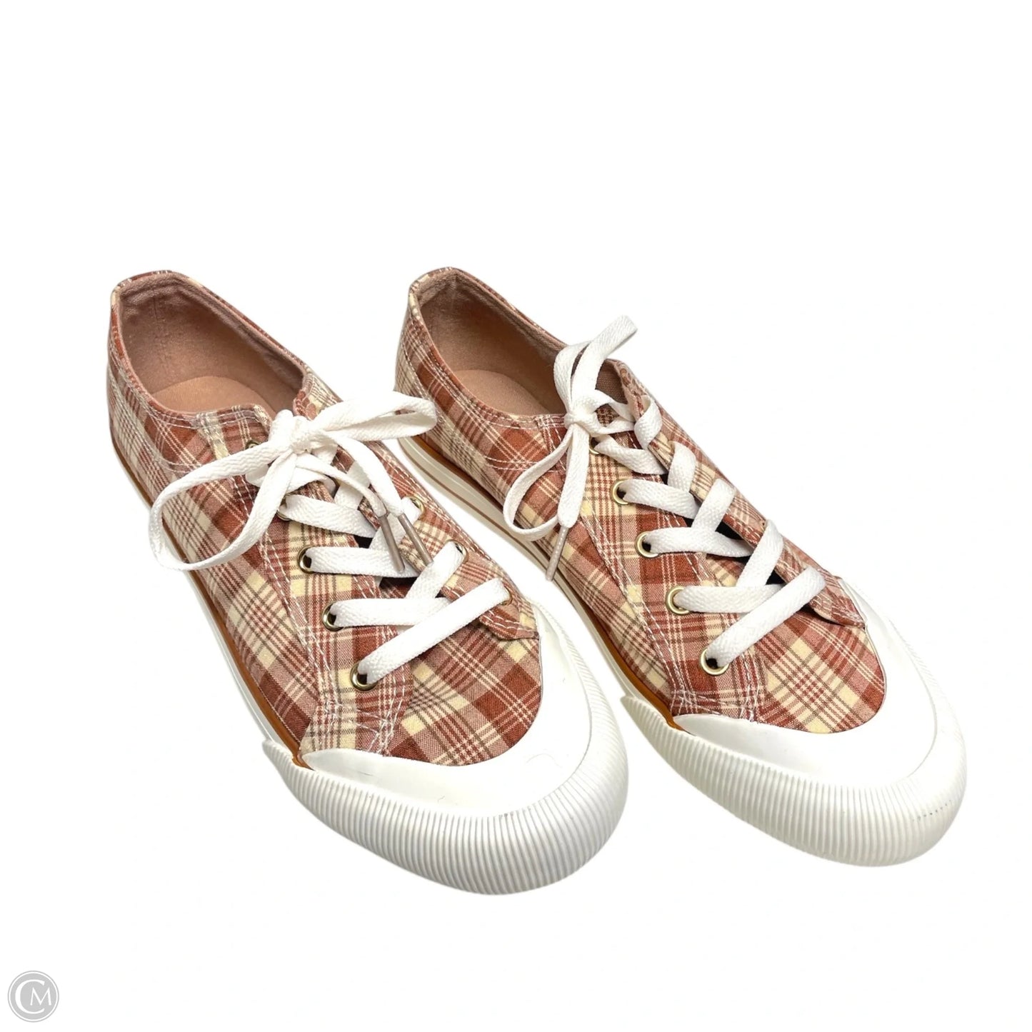 Shoes Flats By Arizona In Plaid Pattern, Size: 7.5