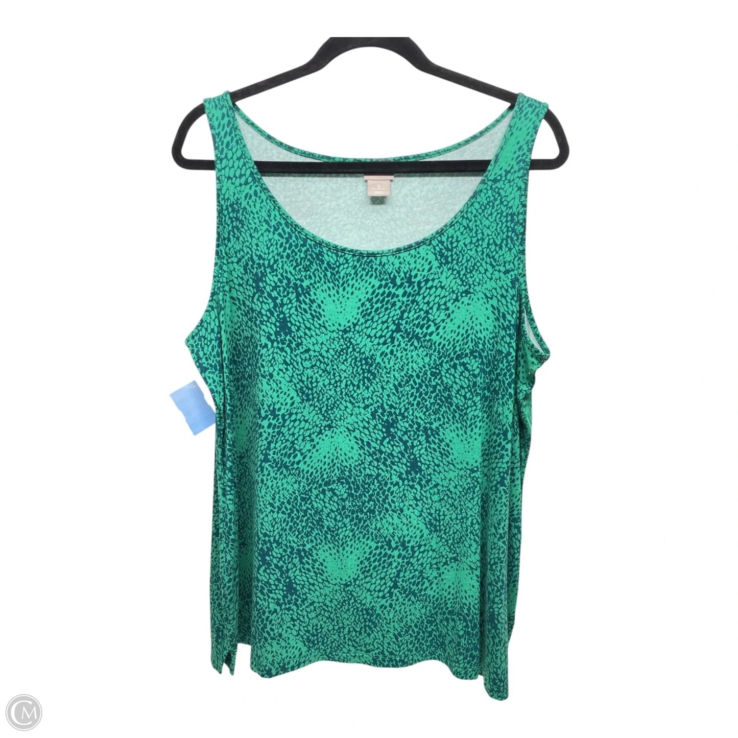 Tank Top By Chicos In Green, Size: Xl