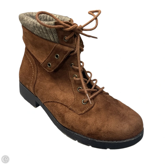 Boots Ankle Heels By Arizona In Brown, Size: 9