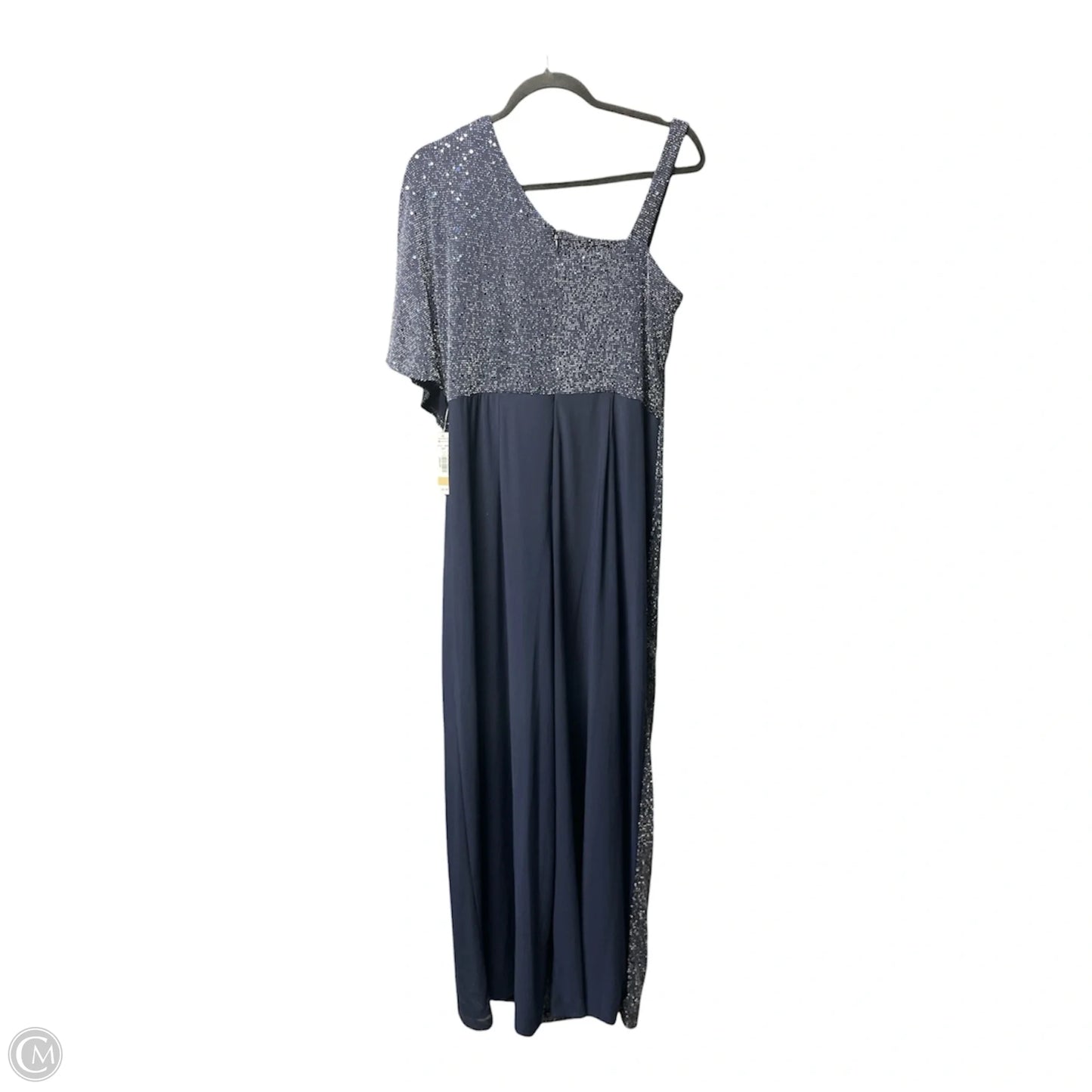 Jumpsuit By R&M RICHARDS In Blue & Silver, Size: 12p