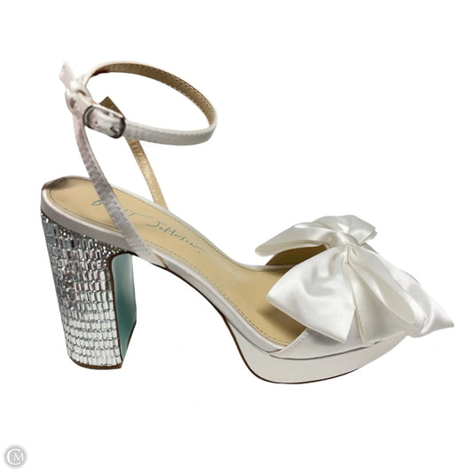 Shoes Heels Platform By Betsey Johnson In White, Size: 9