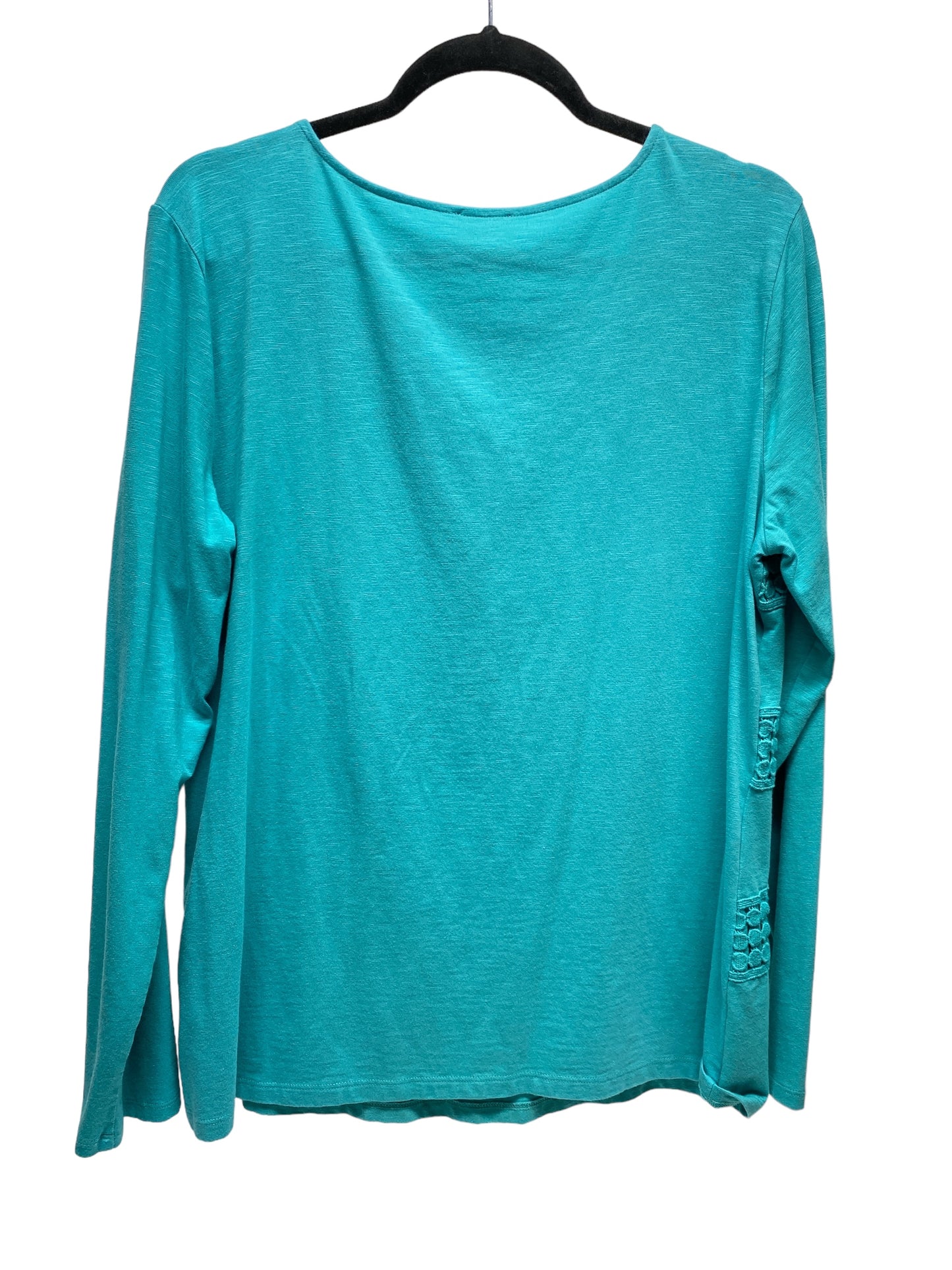 Top 3/4 Sleeve By Talbots In Green, Size: L