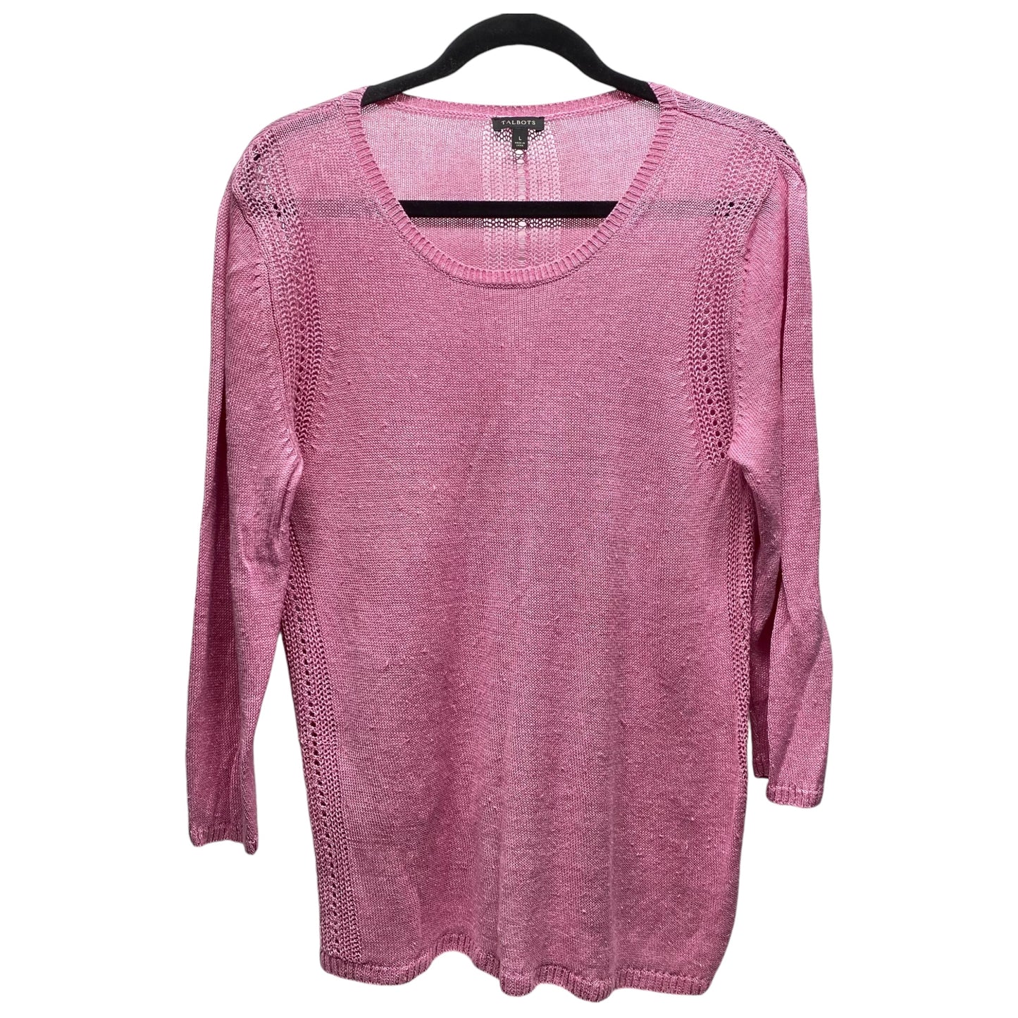 Sweater By Talbots In Pink, Size: L