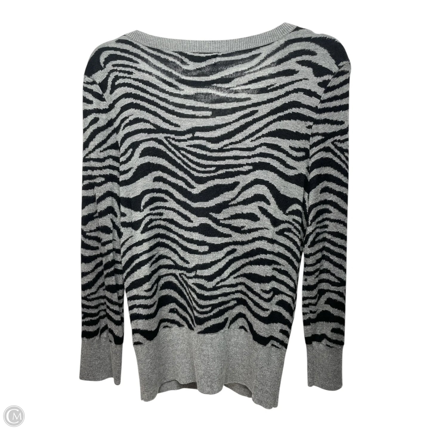 Cardigan By Express Design Studio In Animal Print, Size: L