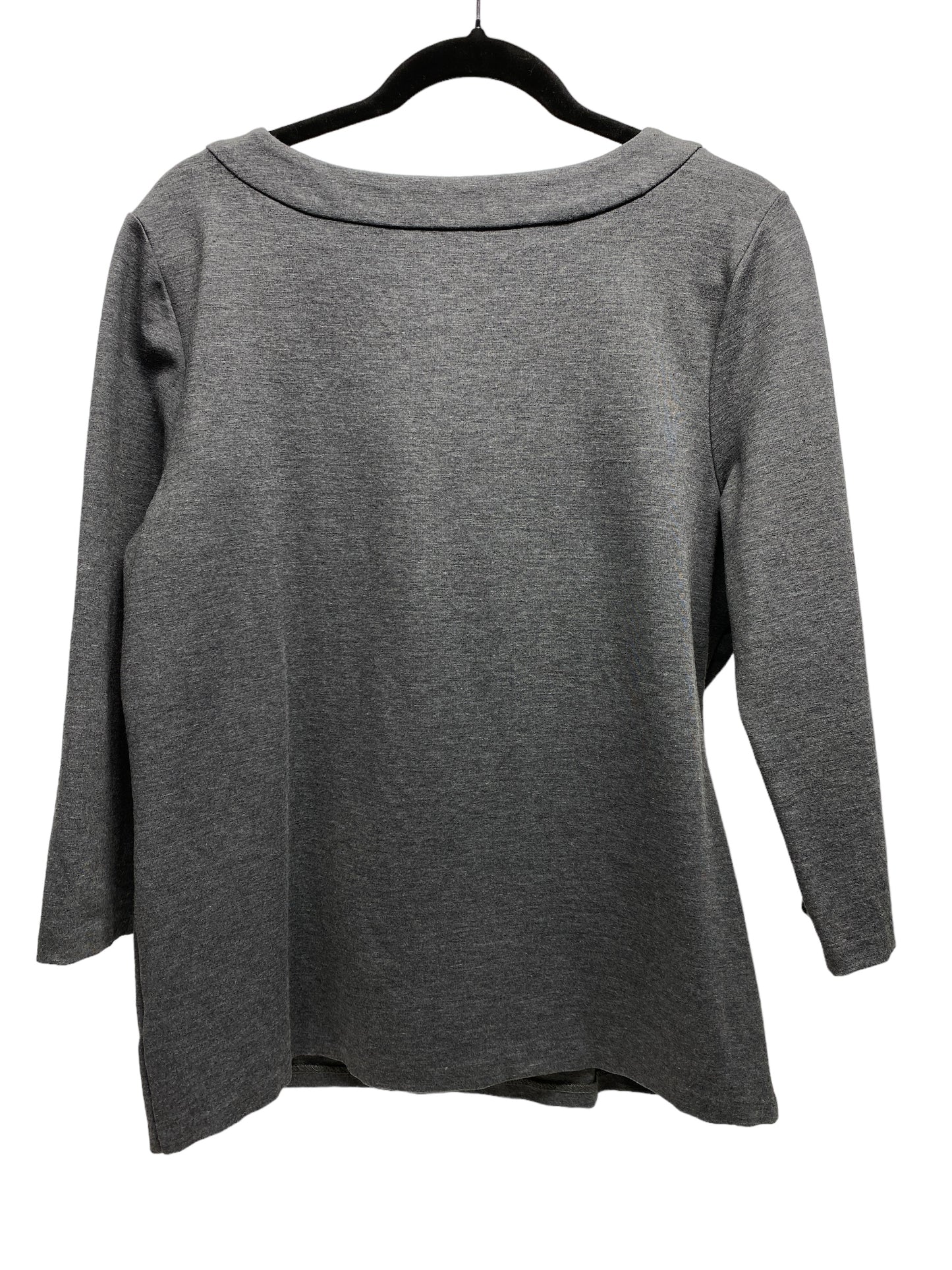 Top 3/4 Sleeve By Talbots In Grey, Size: L