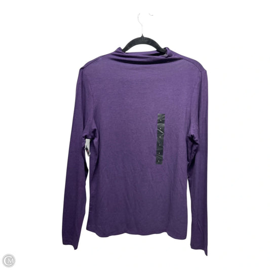 Top Long Sleeve By Banana Republic In Purple, Size: L