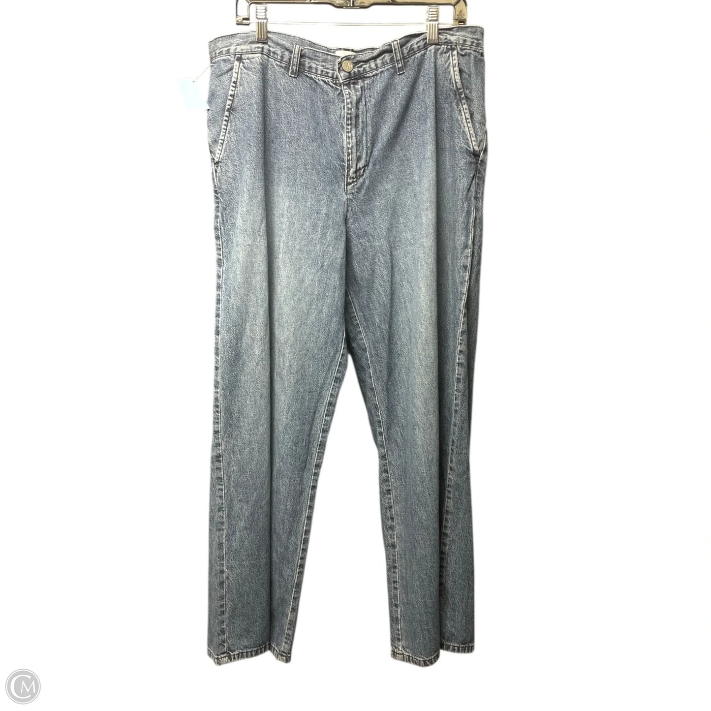 Jeans Wide Leg By Calvin Klein In Blue Denim, Size: 16