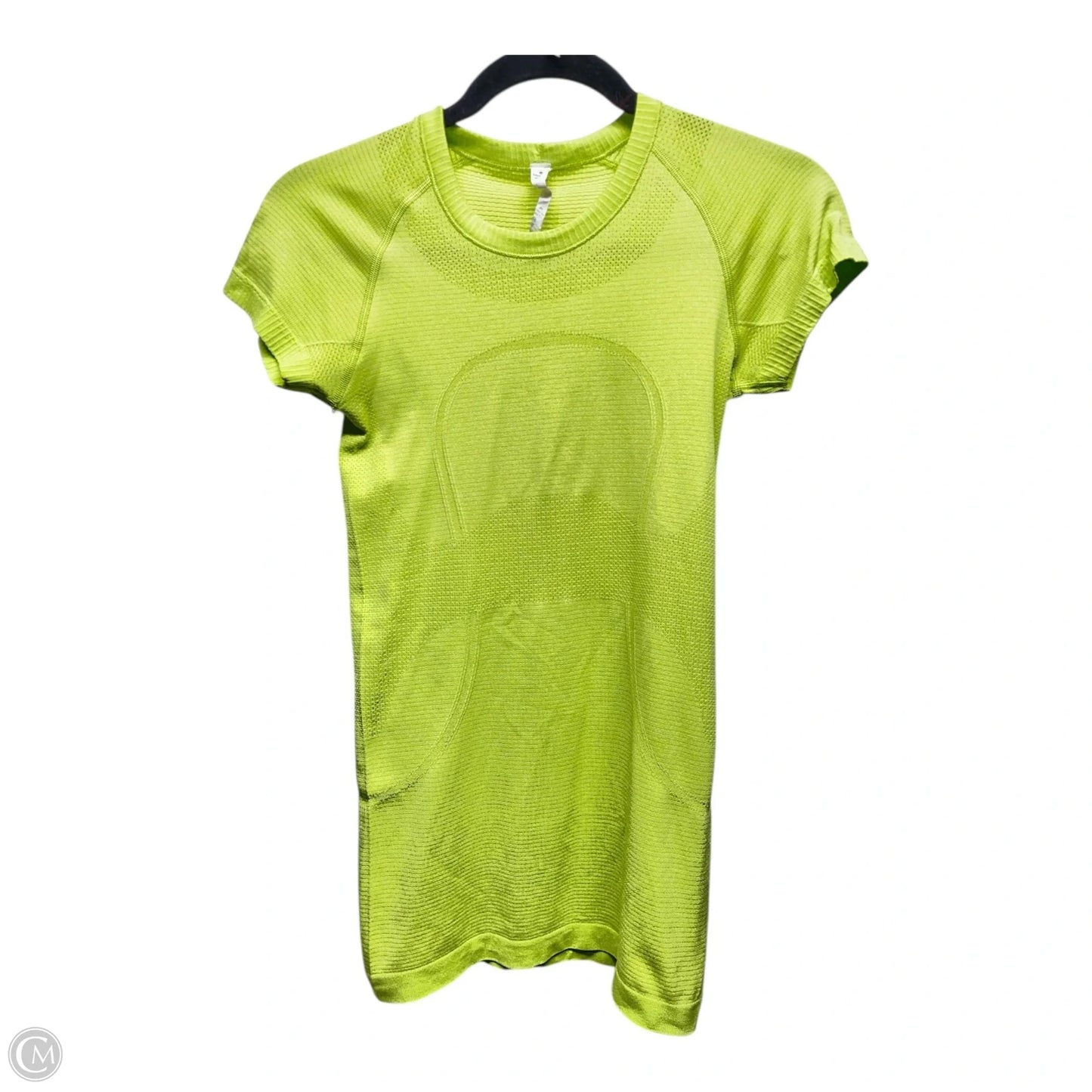 Athletic Top Short Sleeve By Lululemon In Green, Size: 4