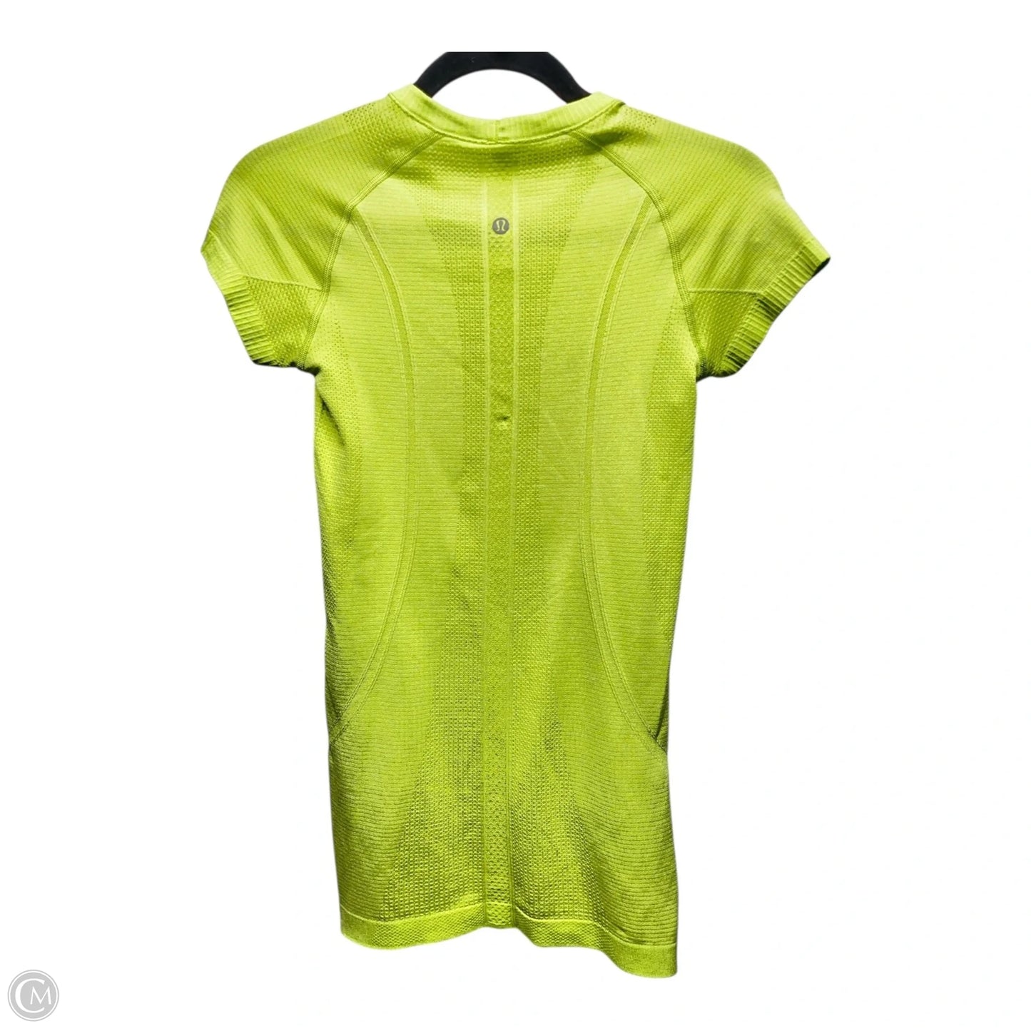 Athletic Top Short Sleeve By Lululemon In Green, Size: 4