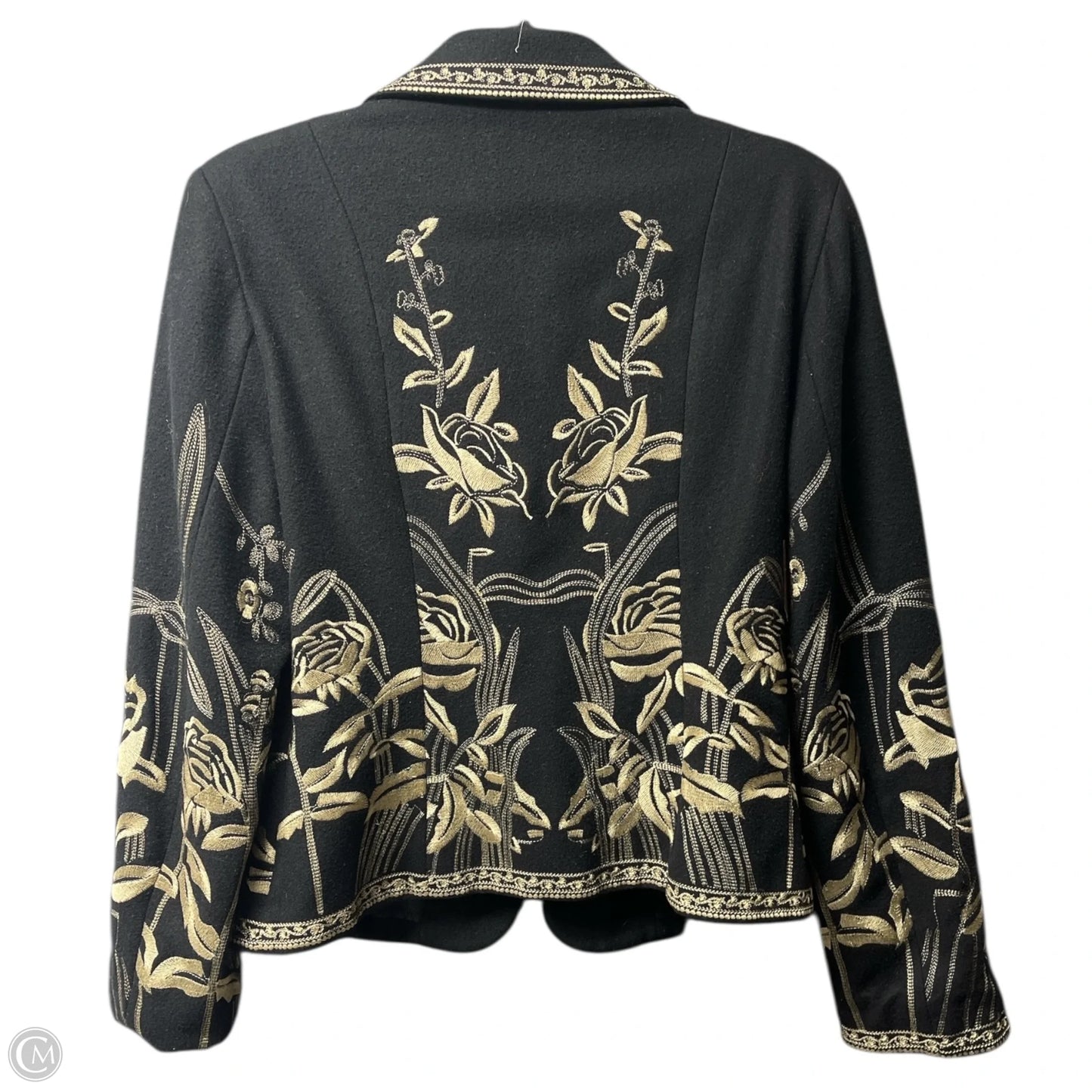 Blazer By Nygard Peter In Black & Gold, Size: S