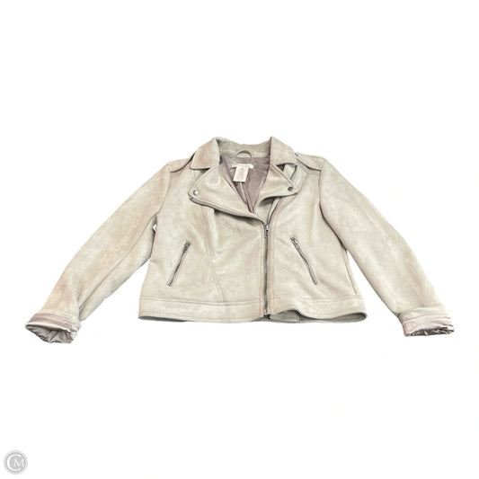 Jacket Moto By Philosophy In Taupe, Size: M