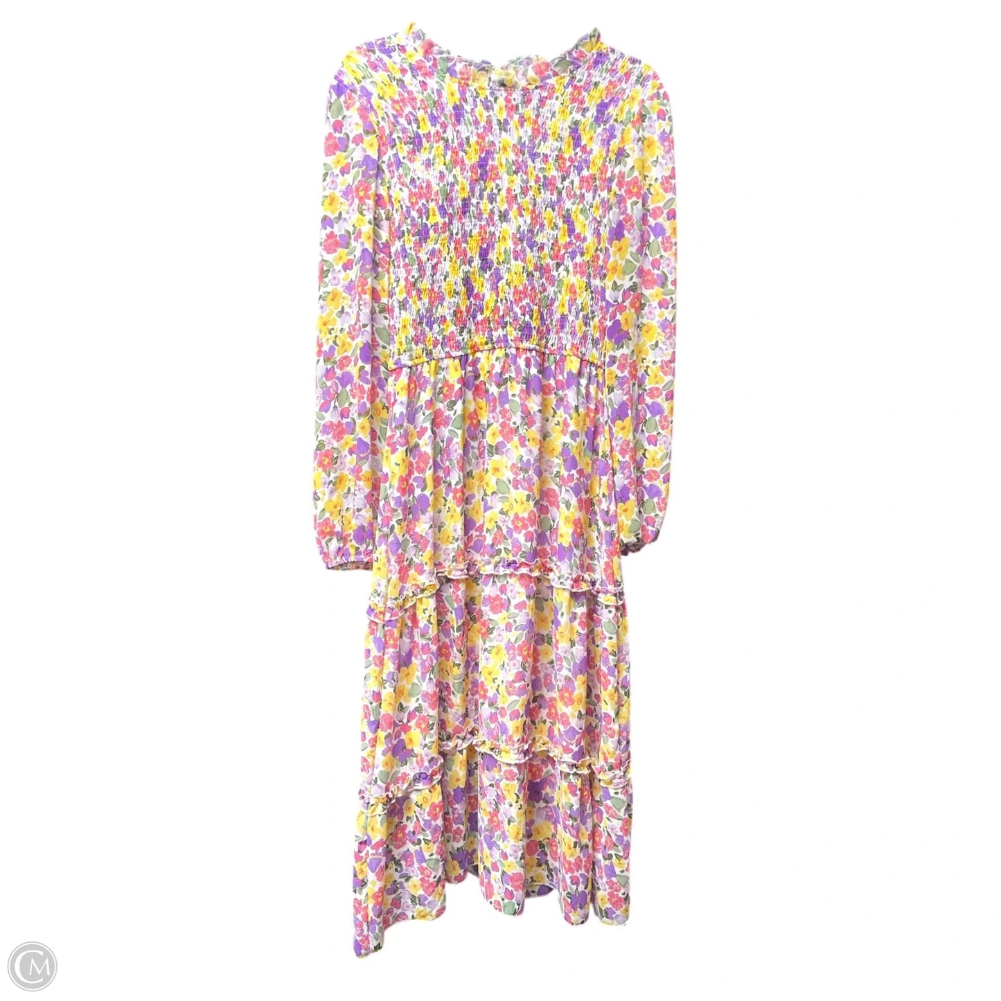 Dress Casual Midi By Clothes Mentor In Floral Print, Size: M