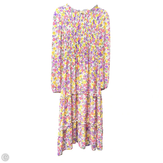 Dress Casual Midi By Clothes Mentor In Floral Print, Size: M