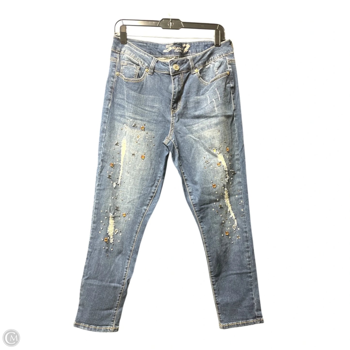 Jeans Skinny By Seven 7 In Blue Denim, Size: 10