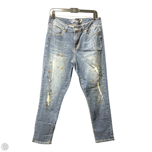 Jeans Skinny By Seven 7 In Blue Denim, Size: 10