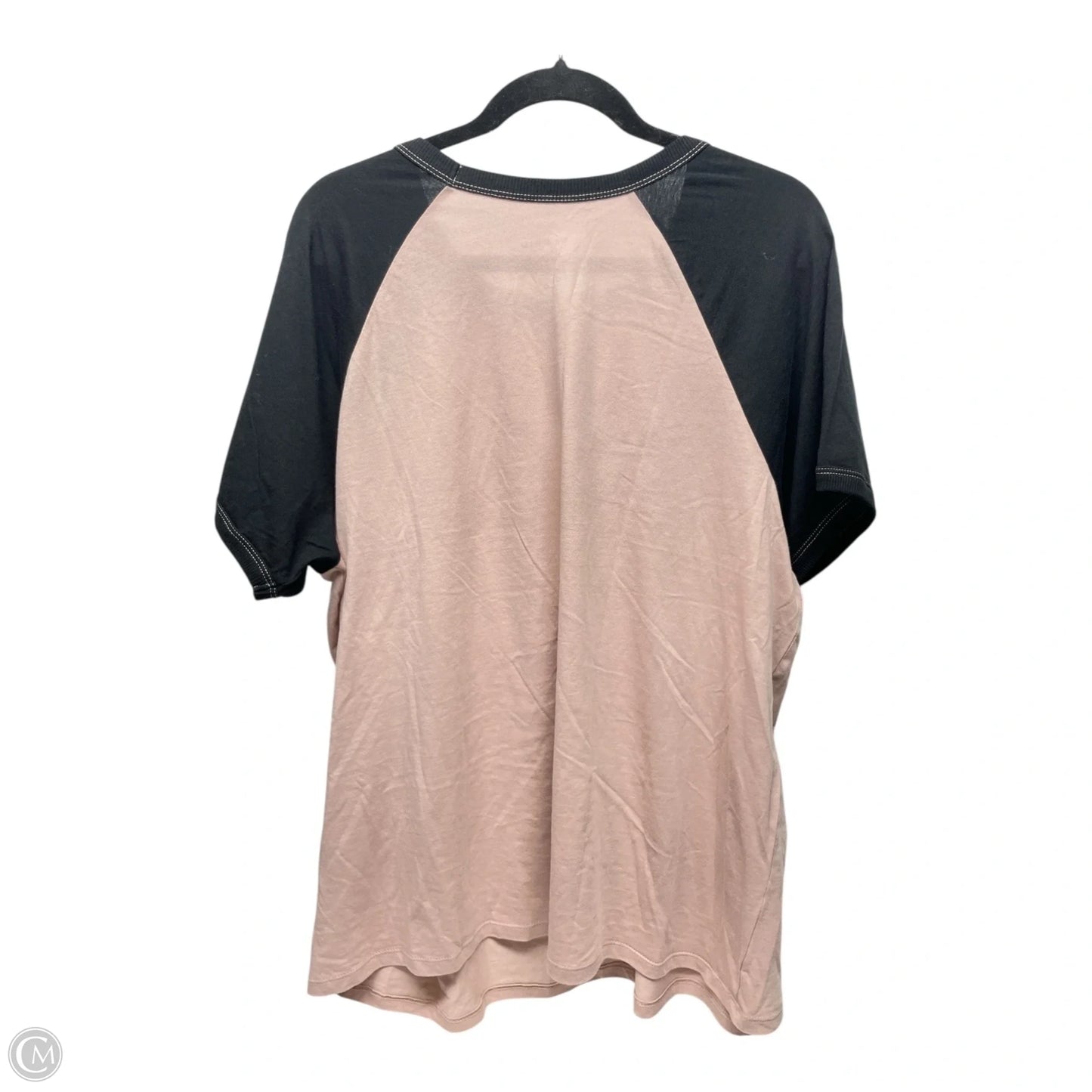 Top Short Sleeve By Torrid In Black & Pink, Size: 2x