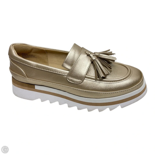 Shoes Heels Platform By Coconuts In Gold, Size: 9