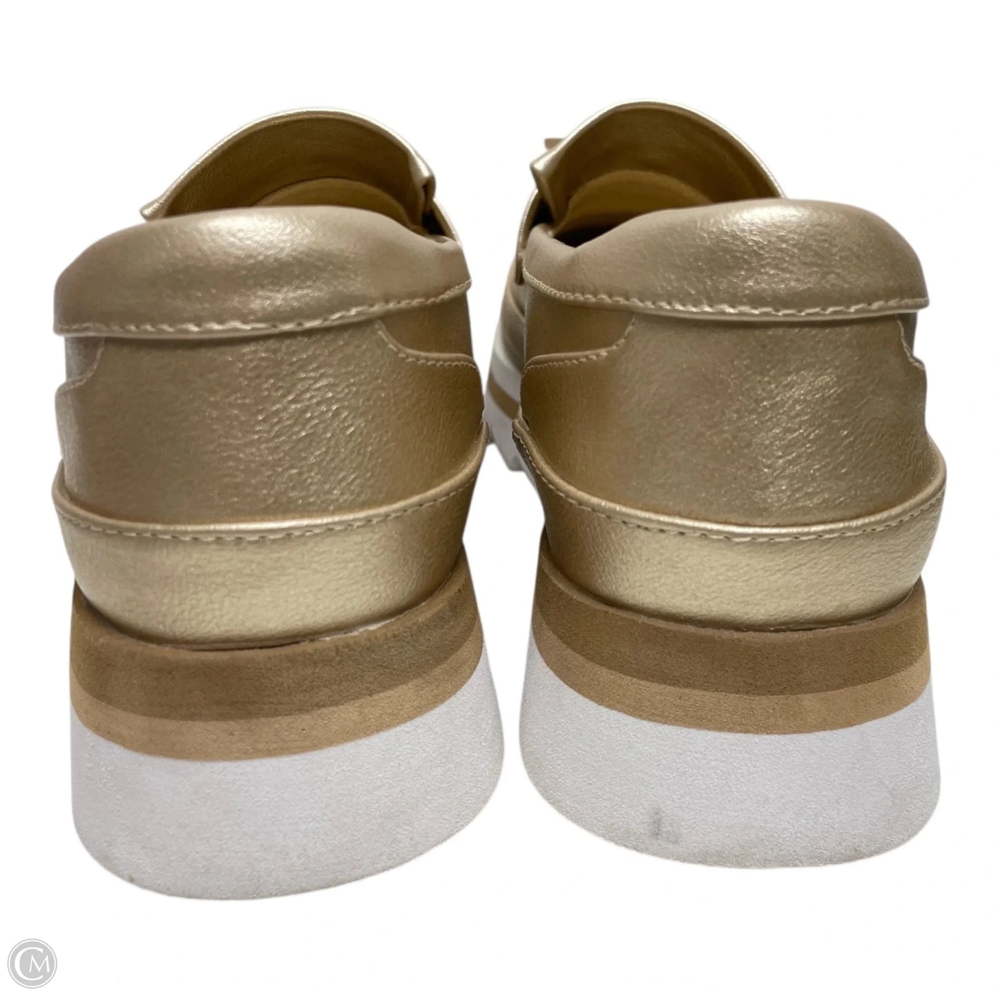 Shoes Heels Platform By Coconuts In Gold, Size: 9