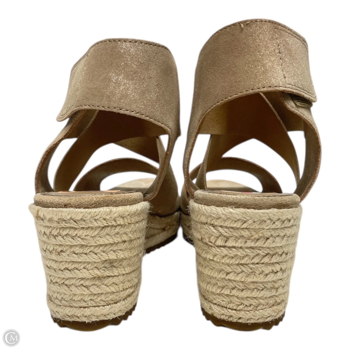 Sandals Heels Wedge By Eileen Fisher In Beige, Size: 8.5