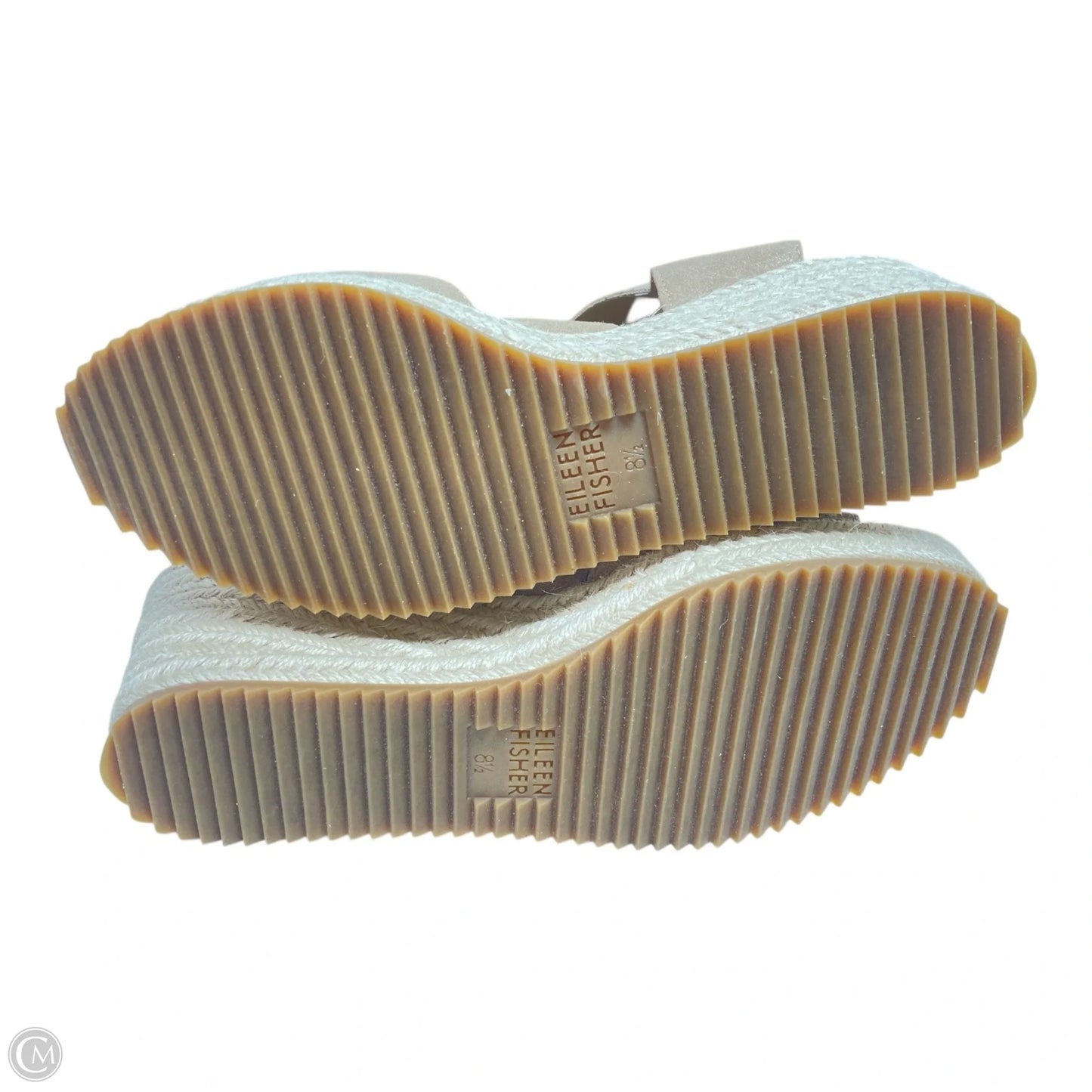 Sandals Heels Wedge By Eileen Fisher In Beige, Size: 8.5