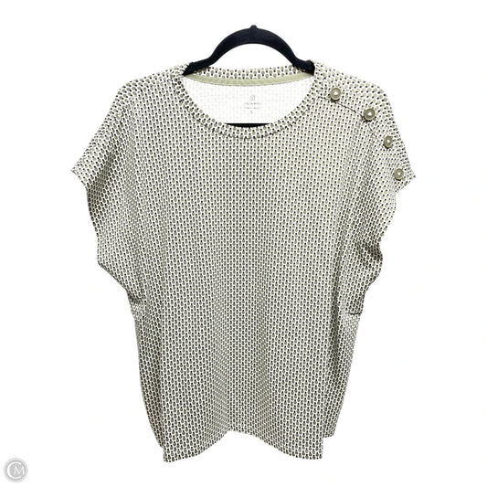 Top Short Sleeve By Talbots In Green, Size: L