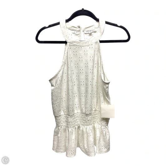 Top Sleeveless By Perseption Concept In White, Size: L
