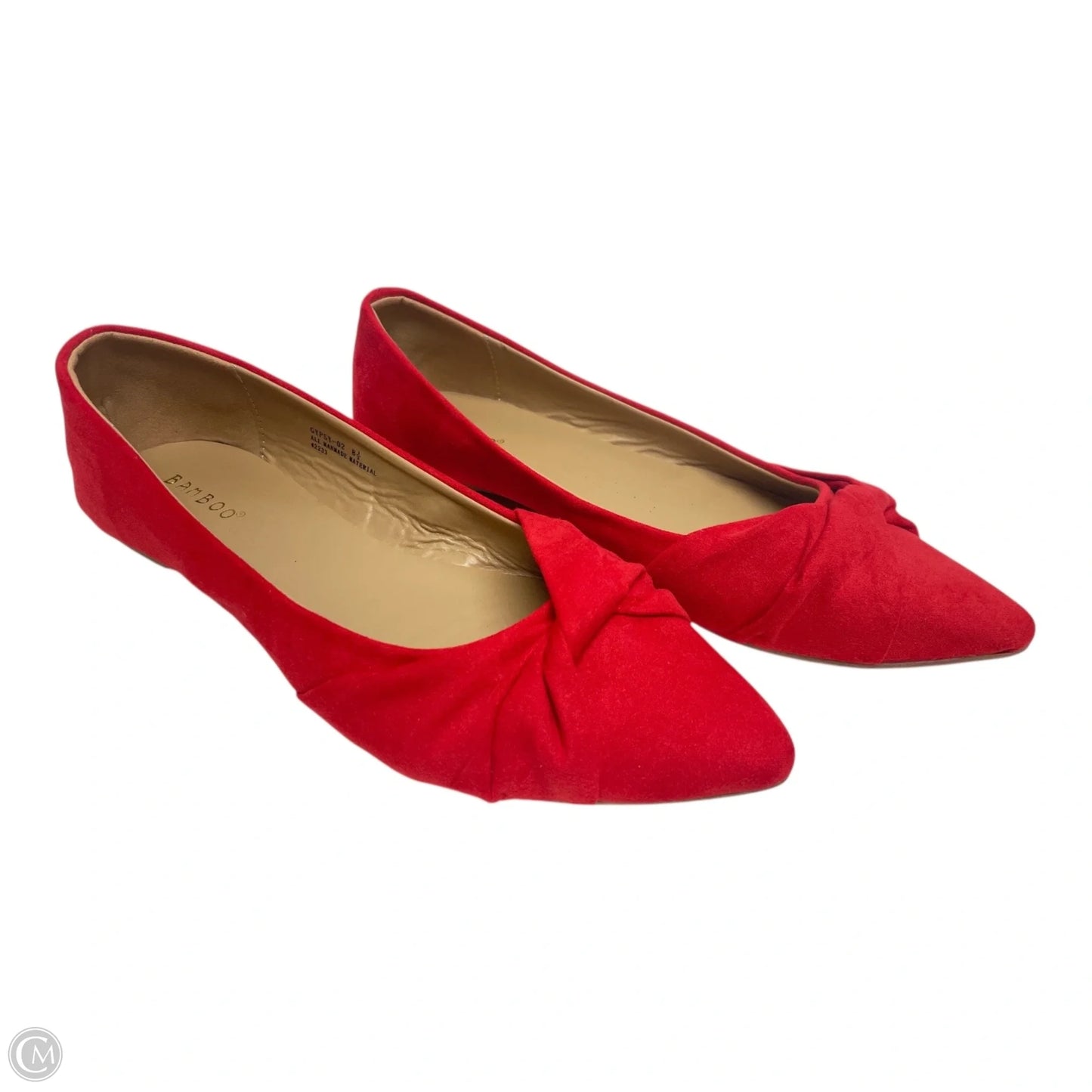 Shoes Flats By Bamboo In Red, Size: 8.5