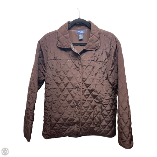 Jacket Puffer & Quilted By JORDAN BLUE LABEL In Brown, Size: L