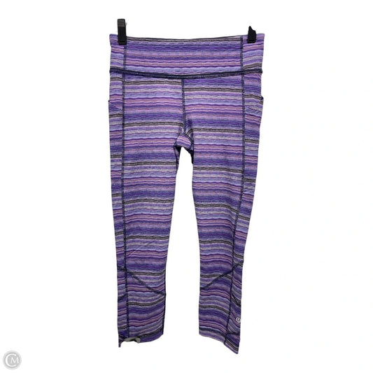 Athletic Leggings By Lululemon In Black & Purple, Size: 6
