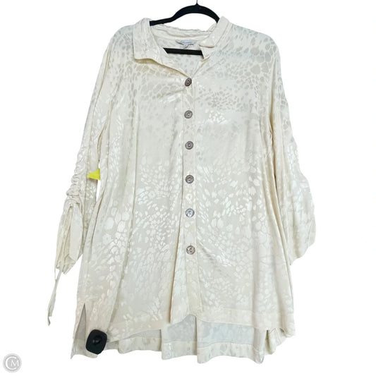 Tunic 3/4 Sleeve By John Mark In Ivory, Size: Xl