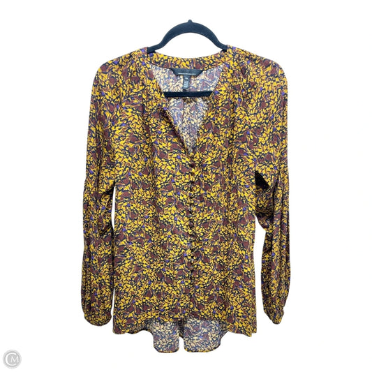 Blouse 3/4 Sleeve By White House Black Market In Multi-colored, Size: Xs