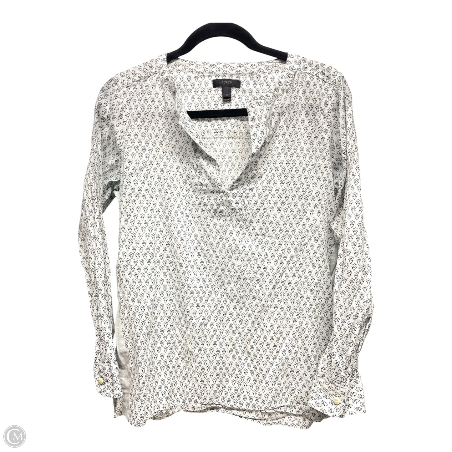 Top Long Sleeve By J. Crew In Black & White, Size: 6