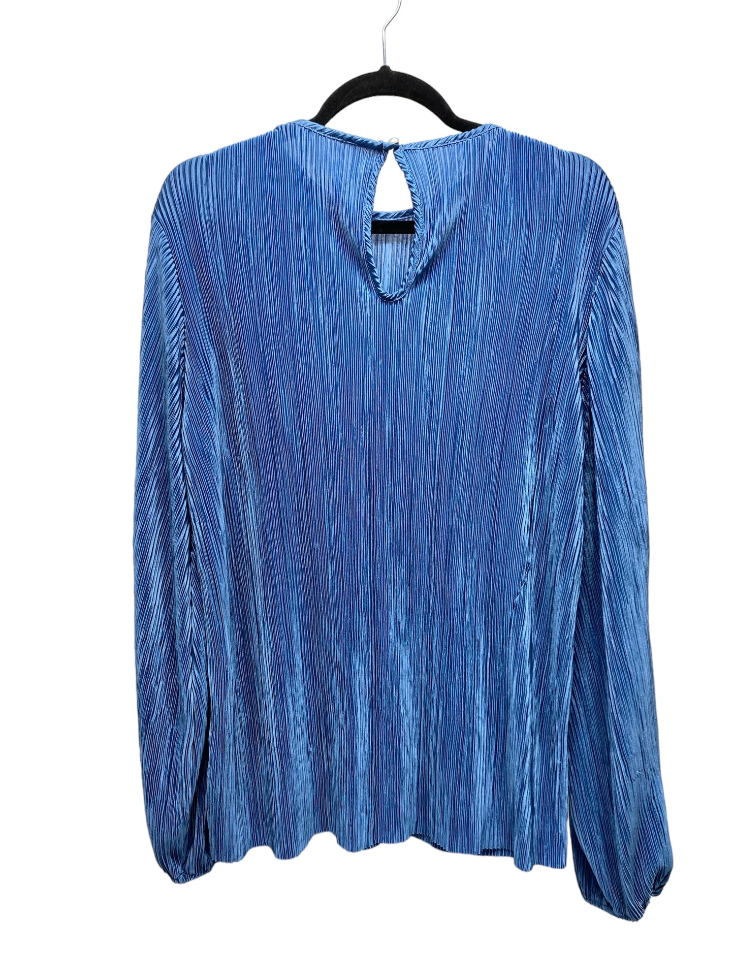 Blouse Long Sleeve By Clothes Mentor In Blue, Size: S