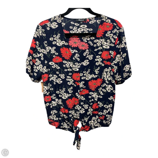 Top Short Sleeve By Madewell In Floral Print, Size: Xl